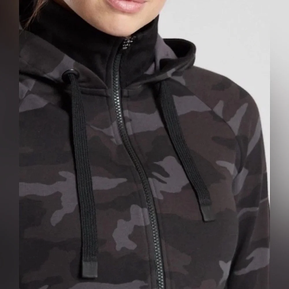 Athleta | Triumph Hoodie Camo Zip Up Jacket Size Small - Picture 6 of 8